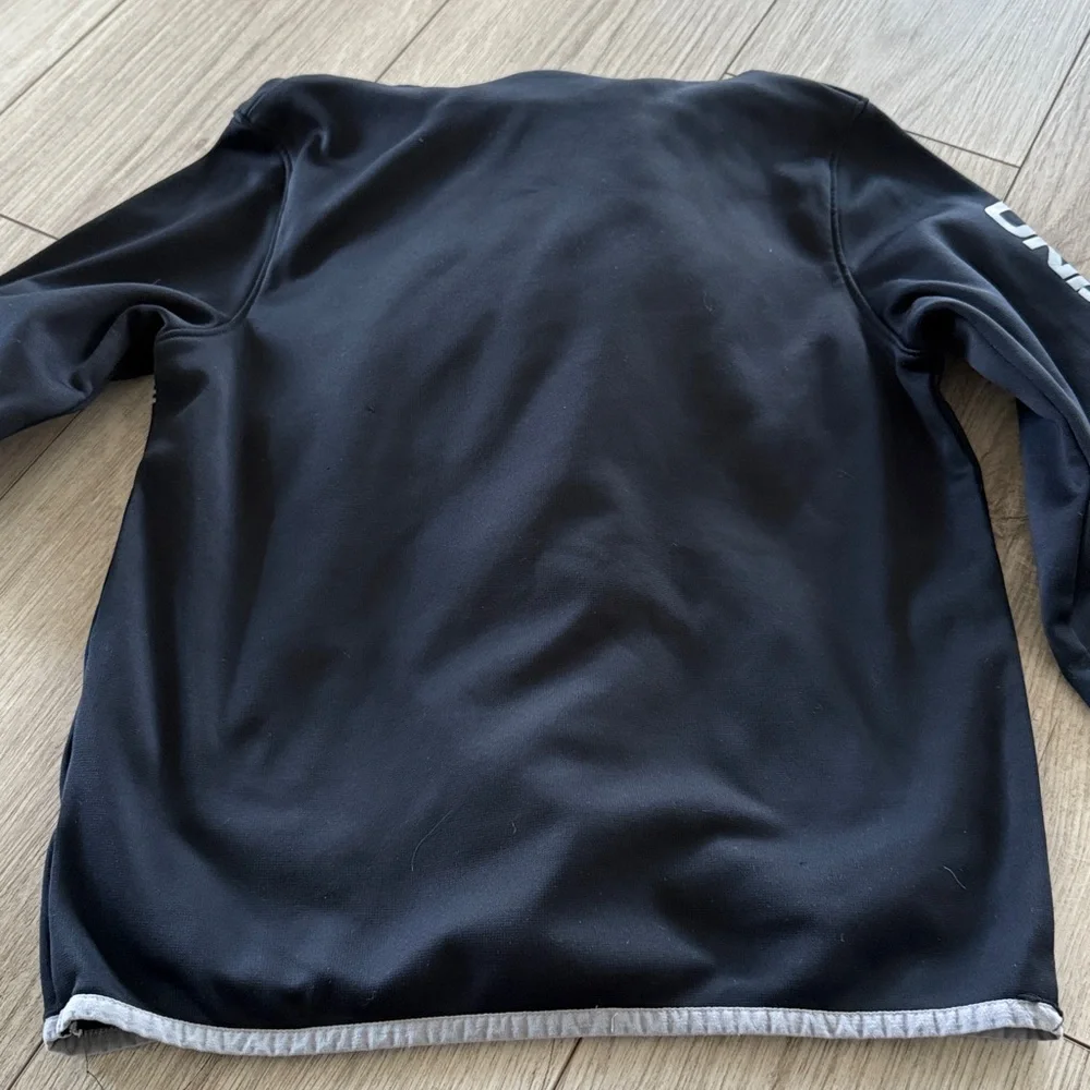 Under Armour Black and Gray Boys Pullover Hoodie Large